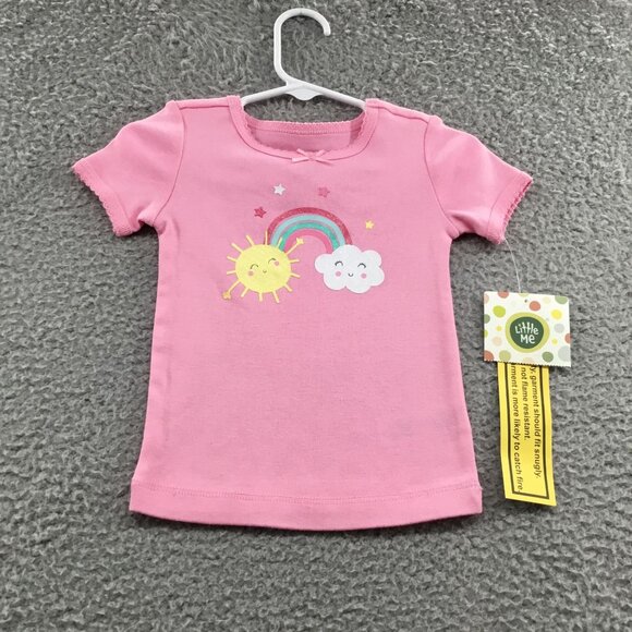 Little Me Girl's Graphic Sleep Tee‎ Pink 18M - Picture 1 of 3